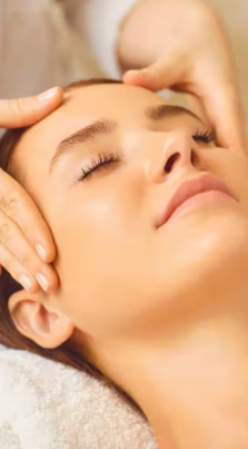 lady getting head massage at ripley massage